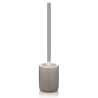 kela Ava 24423 Toilet Brush Set Diameter 10 cm Ceramic Stone Grey Stainless Steel Handle