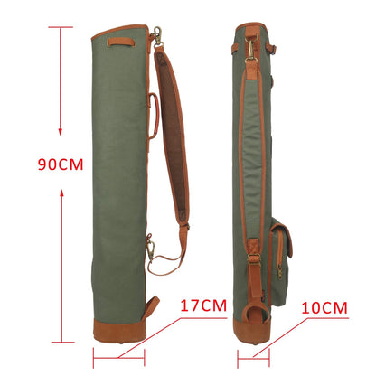 TOURBON Canvas Golf Club Travel Case Lightweight Carry Bag for Men Women - Green (Green)