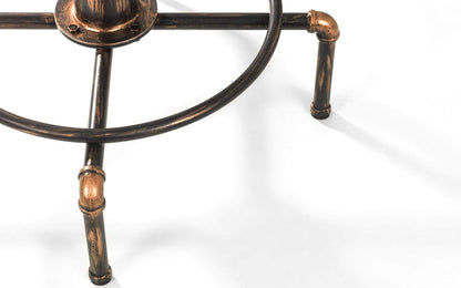 Julian Bowen Rockport Bar Table for 2-4, Pipework, Wood - H105 x W66cm