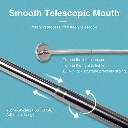 Hershii Curved Shower Curtain Rod Adjustable (70-95 cm) x (70-95 cm)
