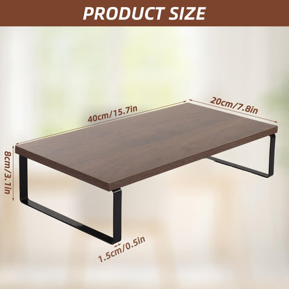 LOPYXBR 2Packs Monitor Stand Holder 40 x 20 x 8 cm Wooden Monitor Riser for Desks