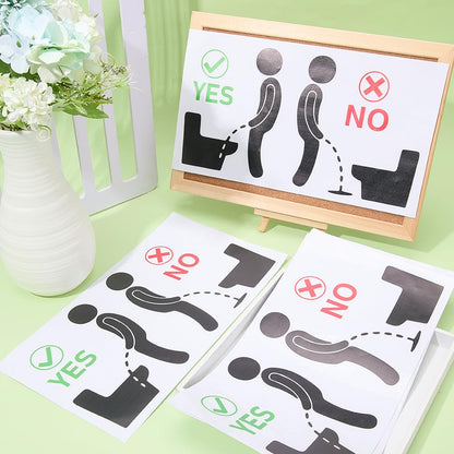 GORGECRAFT 5Pcs Toilet Target Aiming Stickers Potty Training Toilet Pee Target Decal Removable Self Adhesive Black Waterproof Bumper Decals for