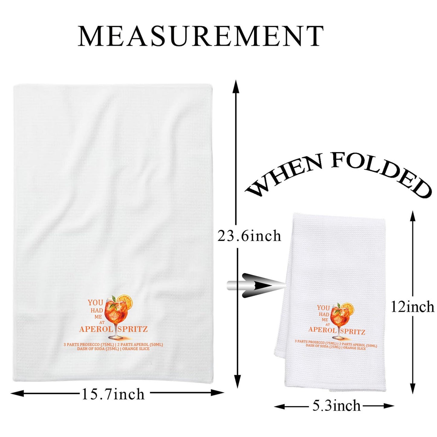 PLITI Aperol Spritz Lover Gift Aperol Spritz Fan Gift You Had Me At Aperol Spritz Kitchen Towel Italian Summer Spritz Gift (Aperol Spritz TWU)