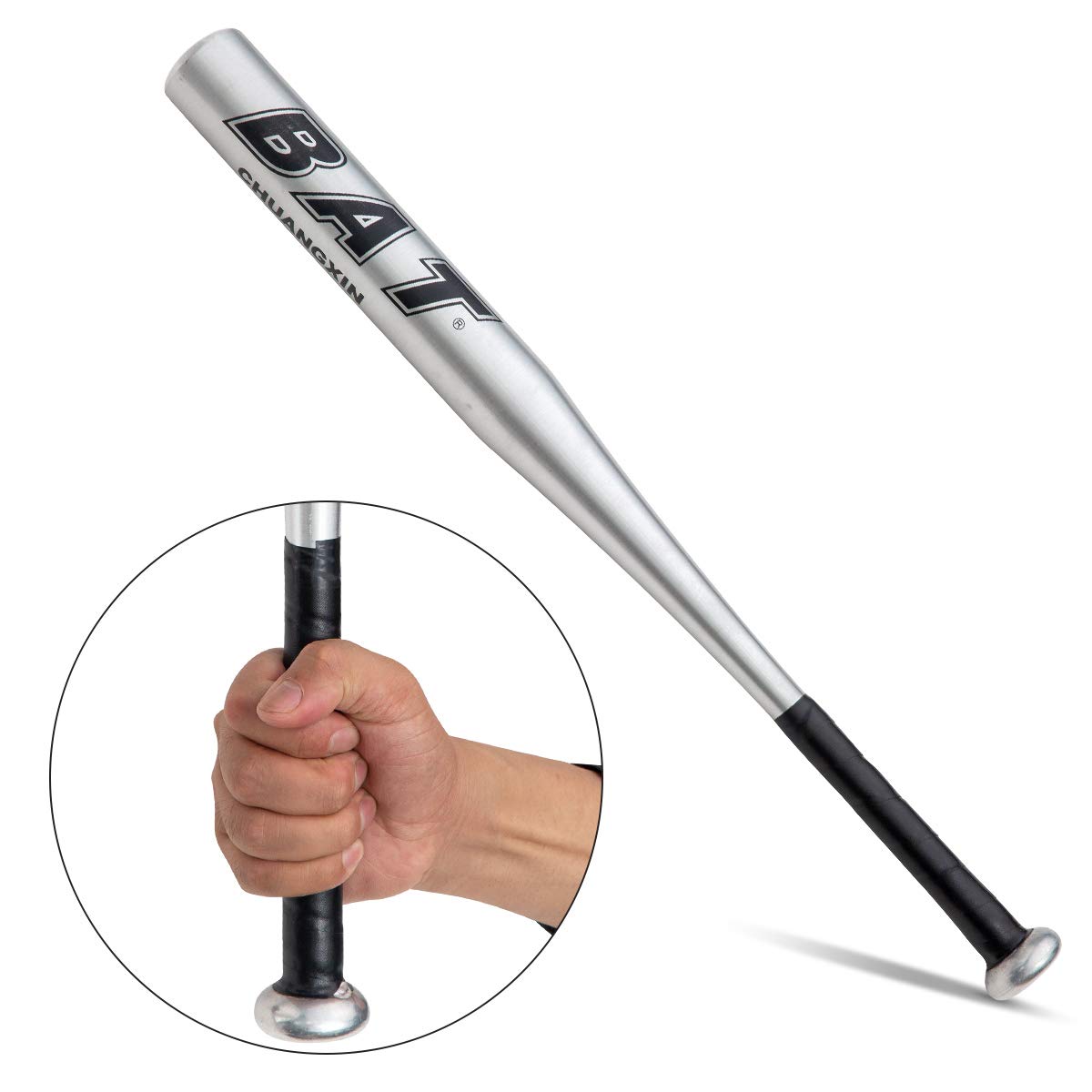 Baseball Bats Set Baseball Bar Stick Silver+Baseball+Baseball Glove Aluminum 25inch Security Baseball Bat and Ball Youth Adult outdoor training
