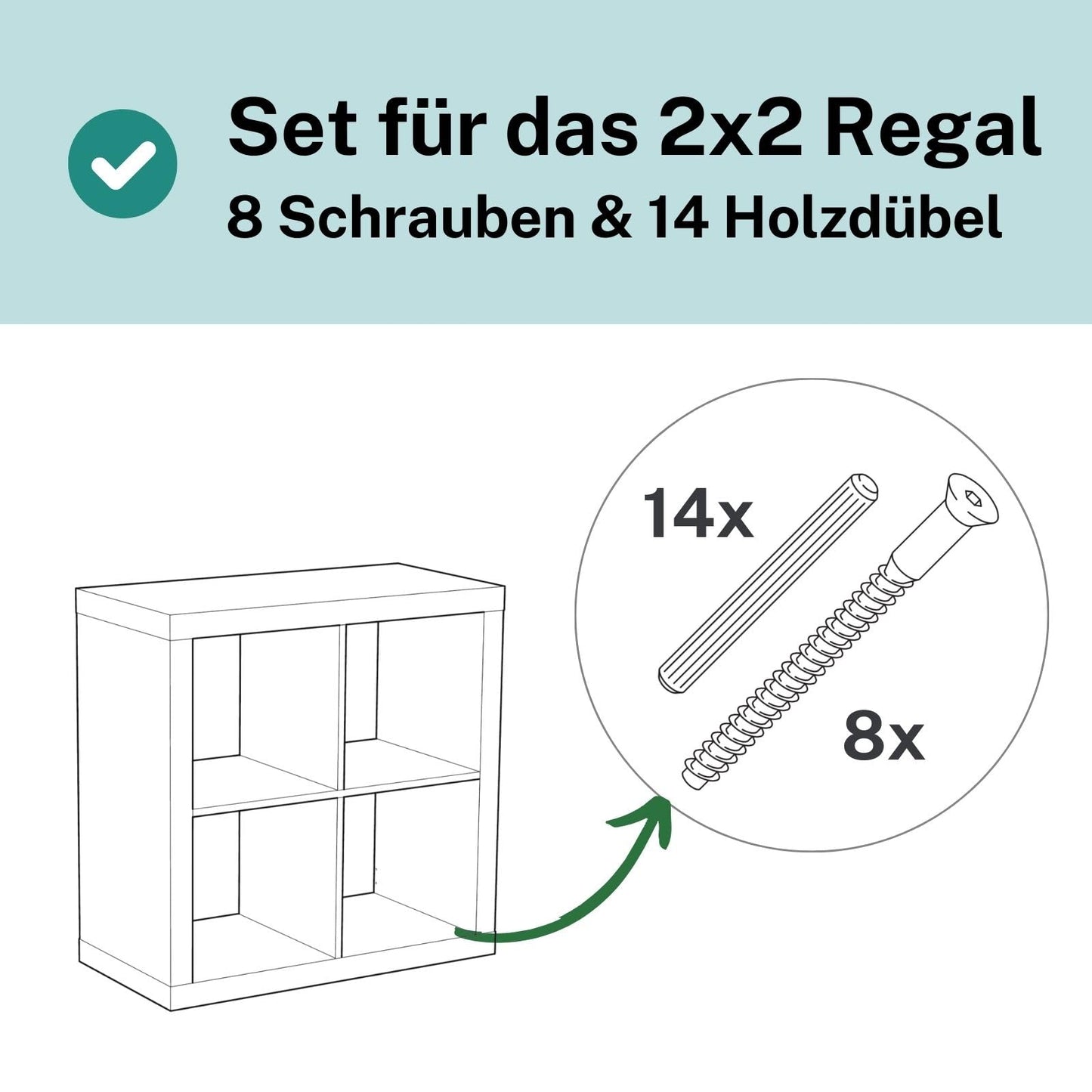 Repair Kit/Replacement Parts Set Suitable for IKEA Kallax 2