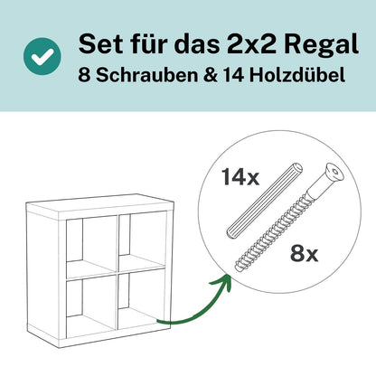 Repair Kit/Replacement Parts Set Suitable for IKEA Kallax 2
