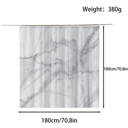 FAIRYGATE Shower Curtains for Bathroom Outdoor Shower Curtain 180x180cm Heavy Duty Weighted Mould Proof Resistant Waterproof Bath Curtain with 12