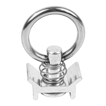 VOANZO Strapping Ring, Single Stud Accessory L-Track 4,000lb Capacity With Stainless Steel Ring Aluminum Retainer Cargo Control For Air Track