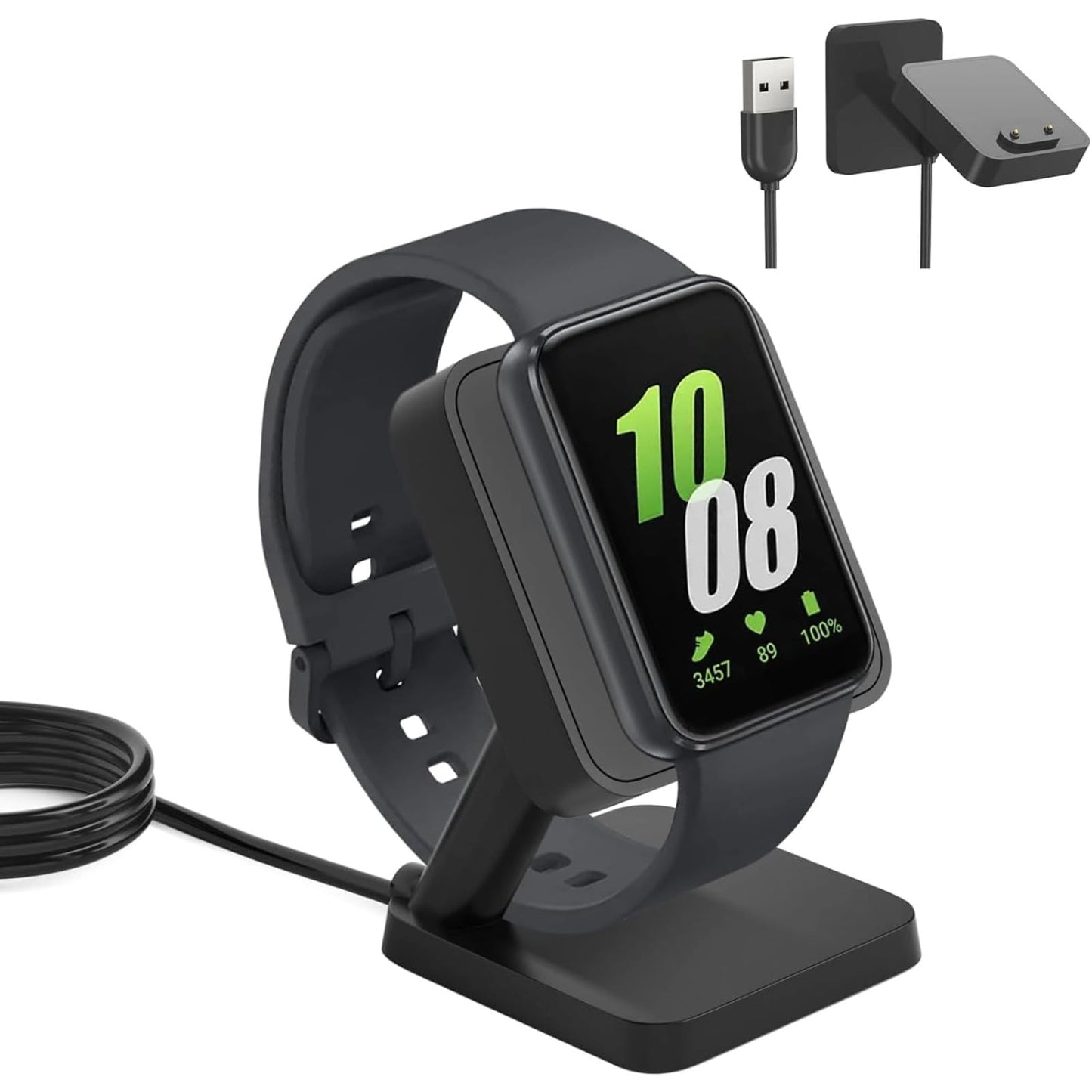 Watch Charger for Fit 3, Magnetic Wireless Charging Station with USB Cable, Portable Efficient Safe Smartwatch Charger Dock Replacement for Fit 3
