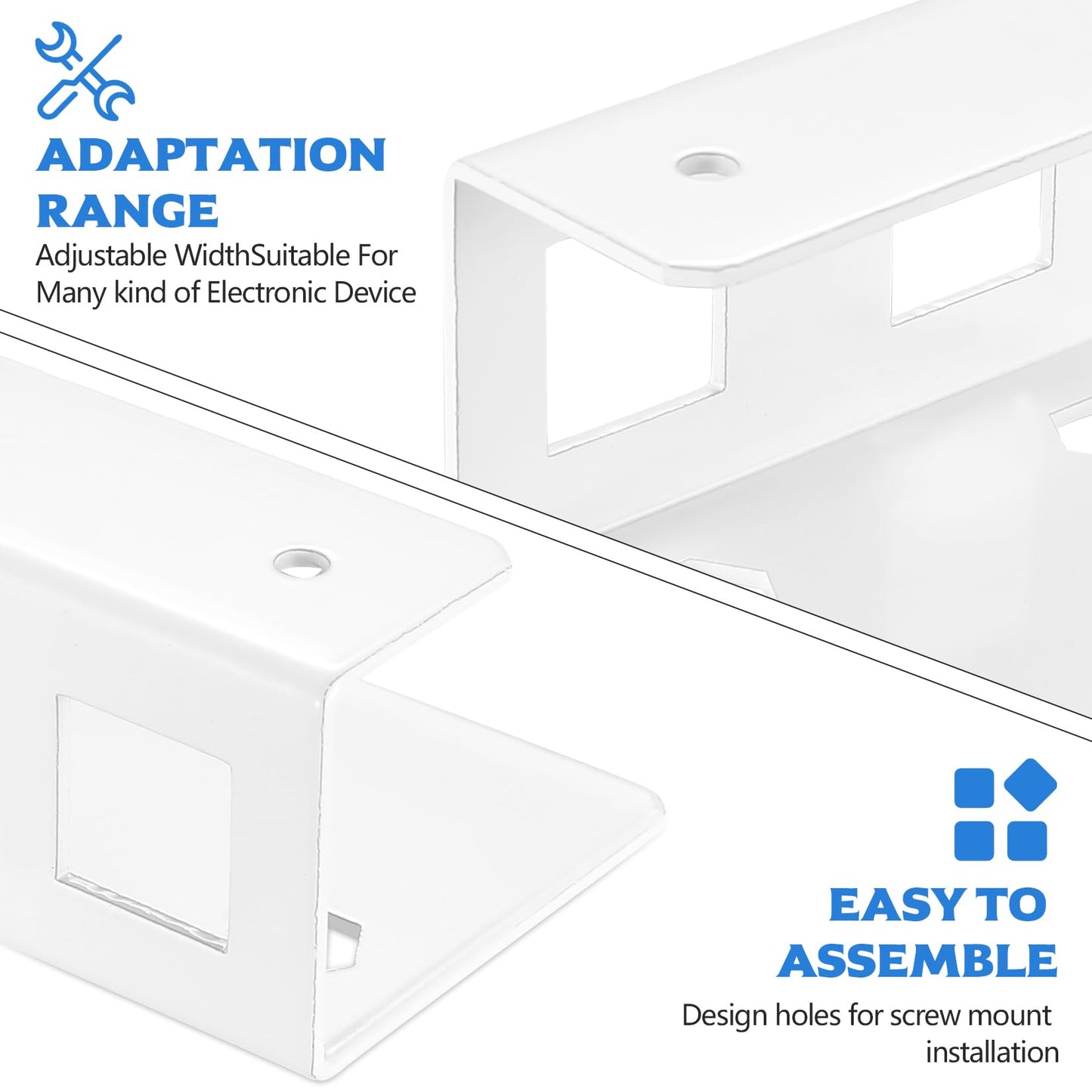 qiwuhai 3 Pcs Under Desk Laptop Mount, Under Table Laptop Holder Storage, Metal Under Desk Holder
