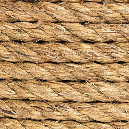 West Coast Paracord Twisted Manila Hemp Rope in 1/4 inch, 5/16 inch, 3/8 inch, 1/2 inch, 5/8 inch, 3/4 inch, 1 inch, and 2 inch Widths & Several Lengths