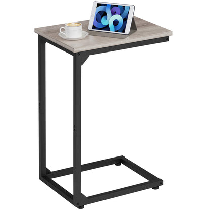 AMHANCIBLE C-Shaped Side Table, Side Table Living Room, Sofa Table