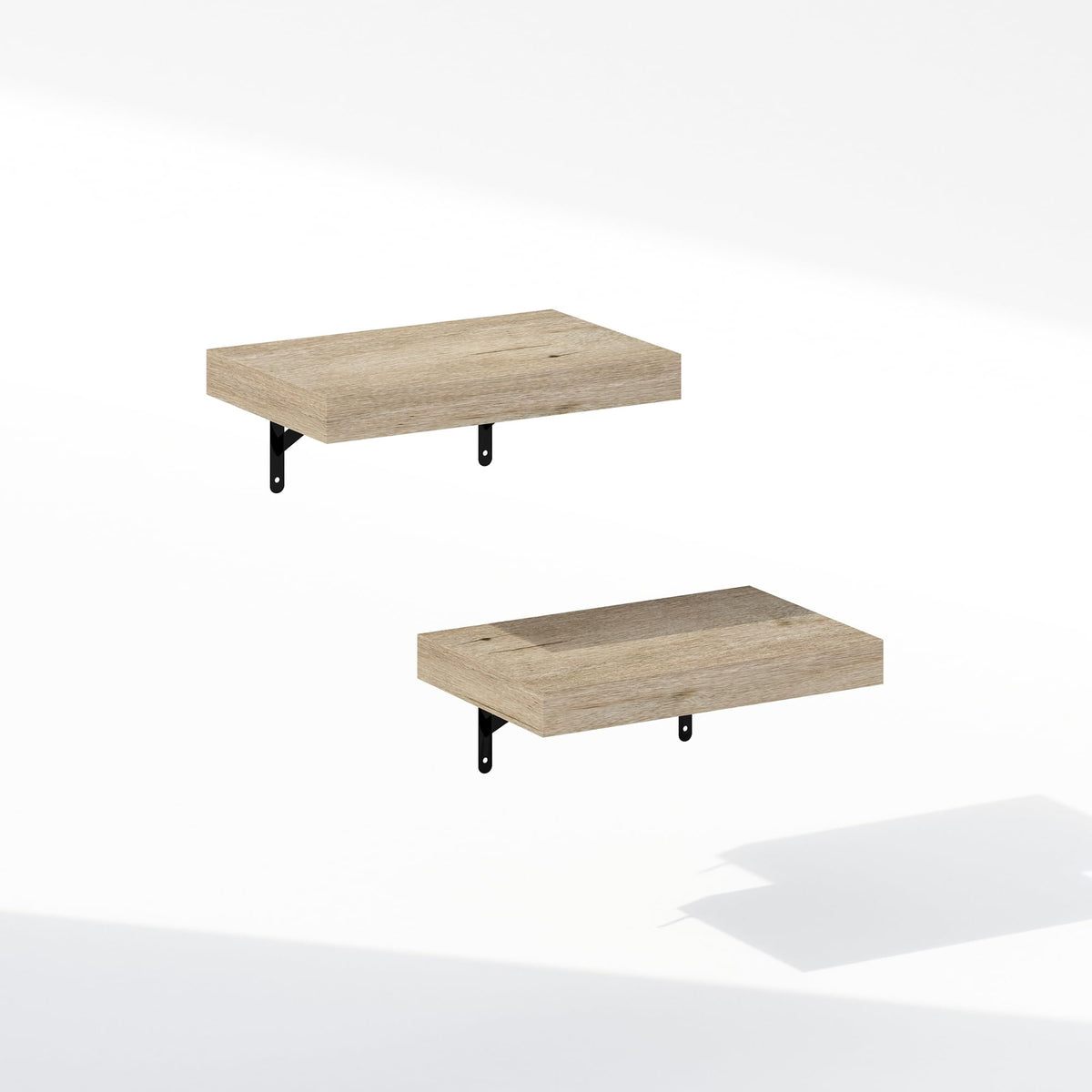 Furinno TANNA Floating Shelves for Wall Set of 2, 38.1cm Bathroom Wall Shelf, Wall Mounted Shelf, for Bathroom Organizers and Storage, Living Room