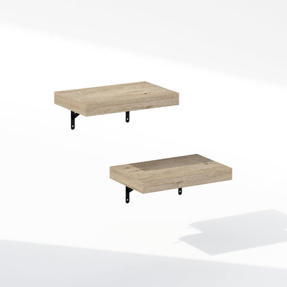 Furinno TANNA Floating Shelves for Wall Set of 2, 38.1cm Bathroom Wall Shelf, Wall Mounted Shelf, for Bathroom Organizers and Storage, Living Room