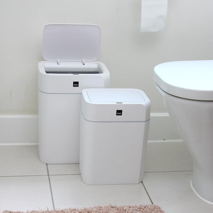 Sensio Home Value 2 Pack 12L+16L Waterproof Motion Sensor Trash Cans Dust Bins with Auto Lids, Automatic Garbage Bins for Bedroom Kitchen Bathroom