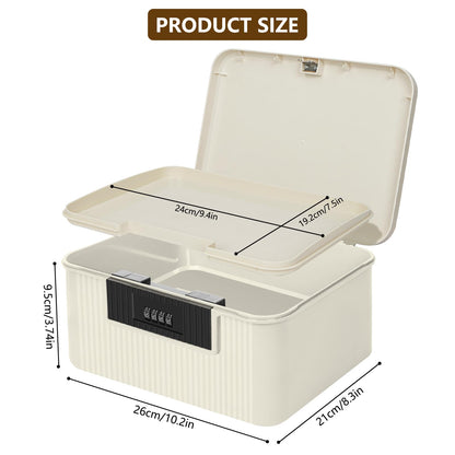HOTOOLME Lockable Storage Container Bin,Medicine Organizer Box, S