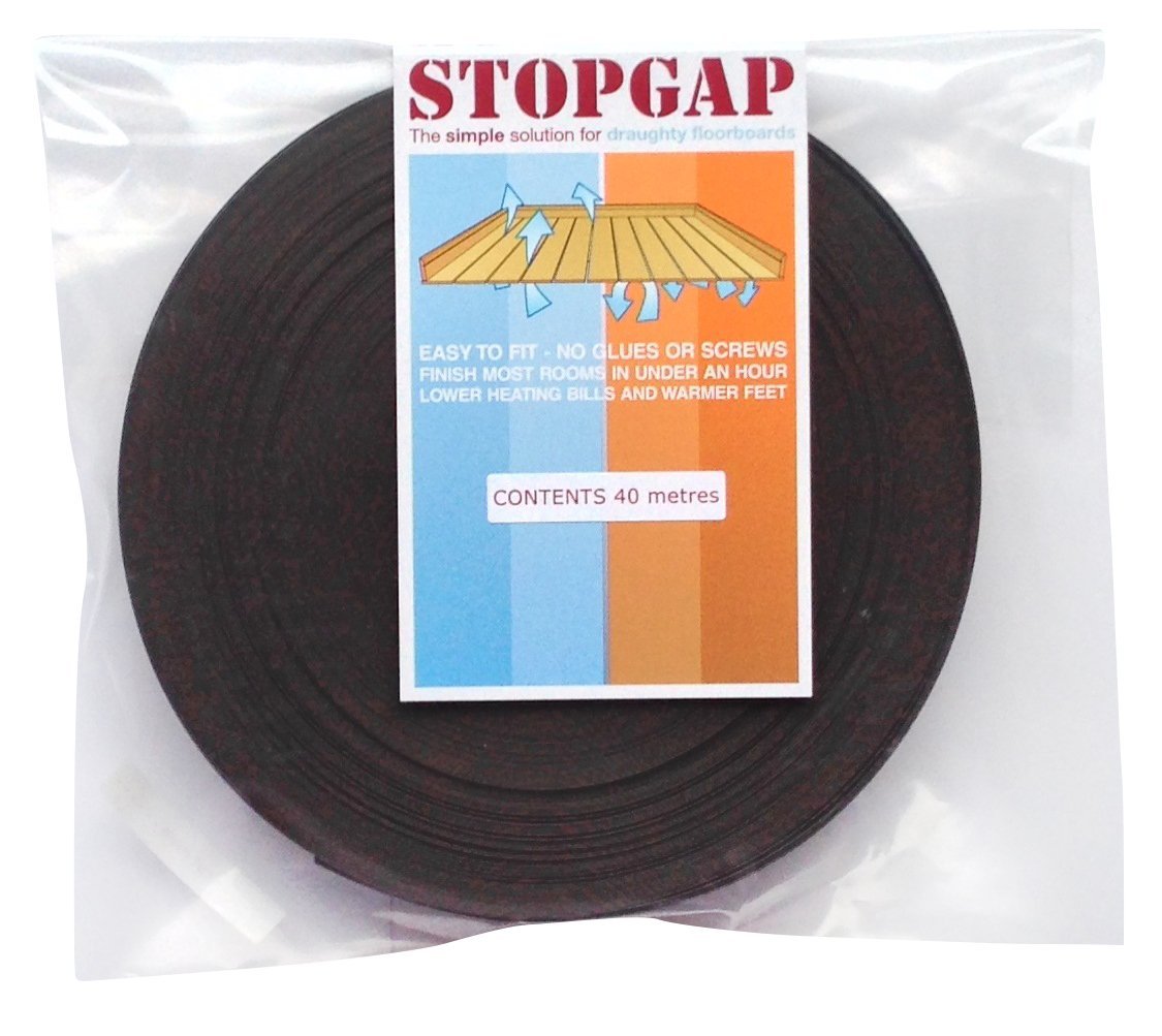 StopGap Floorboard Draught Excluder - Brown