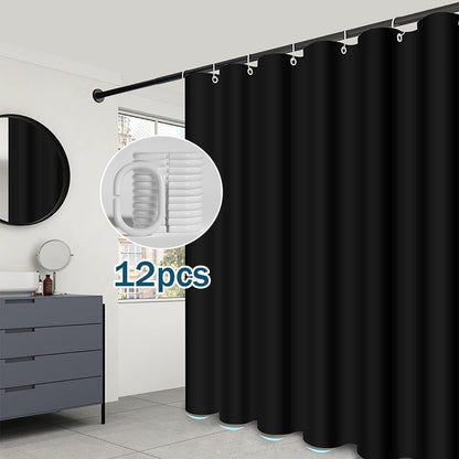 HUIBOHOU Shower Curtain, Mould Proof and Mildew Resistant Washable Bathroom Curtains, Shower Curtain for Bathroom, Bath Curtains with Hooks
