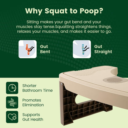 GedFong 17cm Folding Toilet Stool, Non-Slip Bathroom Footrest, Space-Saving Foldable Toilet Stool with Aroma Compartment, PP Material, Coffee Brown