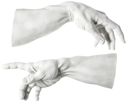 Design Toscano The Creation Wall Sculptures, Off White, 7.5x42x16.5 cm