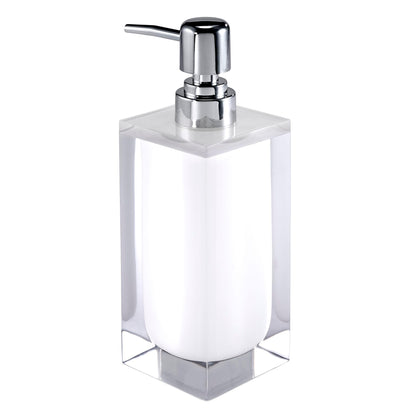 IZOD Resin Bathroom Essentials, White, Lotion Pump/Soap Dispenser