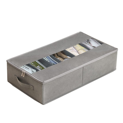 Noeborty Underbed Shoe Organizer, 60 x 33 x 14 cm Underbed Storage Bag, Large Non-Woven Underbed Storage Organizers, Underbed Shoe Storage Organizers