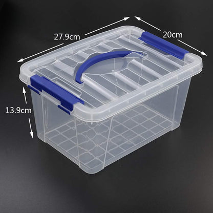 Eudokky 6 Pack Clear Storage Boxes with Lids, Plastic Container Boxes Set
