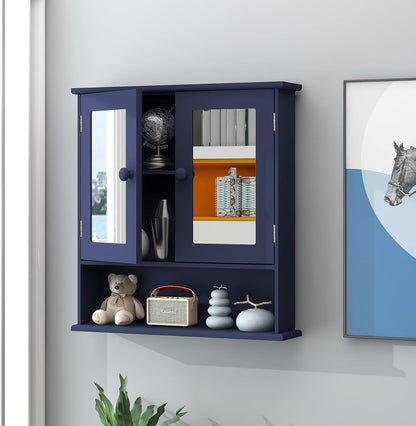 UYIHOME Mirror Cabinet, Bathroom Cabinet, Mirror Cabinet, Bathroom Cabinet, Hanging Wall Cabinet, Bathroom