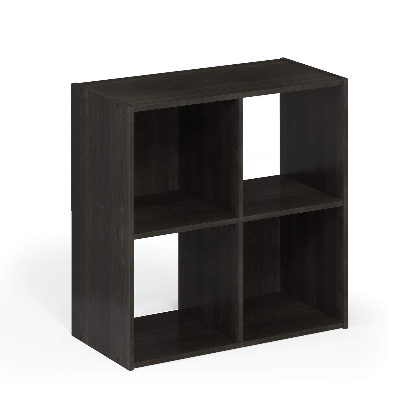Furinno PELLI Book Shelf, 2x2 Bookshelf, Cube Storage Organizer Cabinet, 11.6 x 24.2 x 24.2, for Living Room, Bedroom, Home Office, Espresso