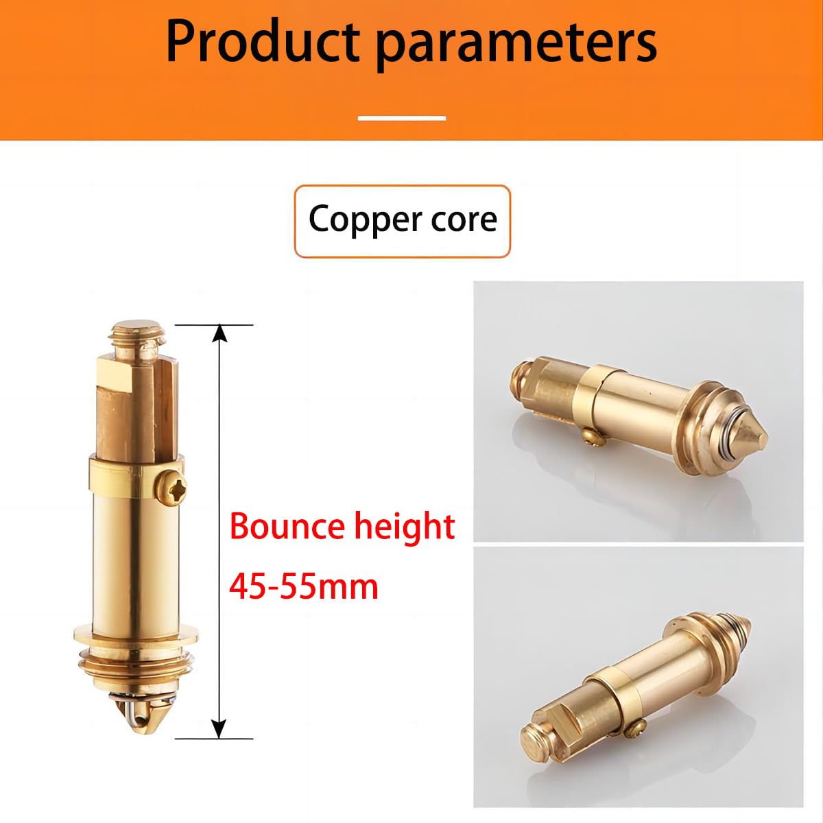 Qrity Push Pop-Up Click Clack Plug Stopper (38mm), Bathroom Sink Drain Plug Stopper, Drain Sink Waste Plugs, Brass Pop-up Stopper