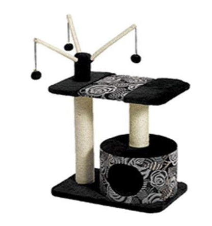 MidWest Homes for Pets Cat Tree, InchCarnival Inch Cat Furniture, 3-Tier Cat Activity Tree w/ Sisal Wrapped Support Scratching Posts and Dangle Play
