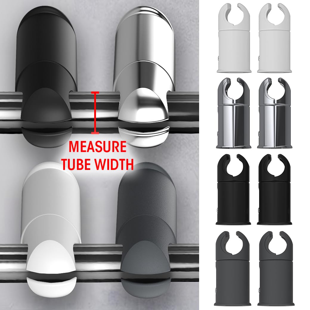 Clamp Brackets for Heated Towel Rail Radiators Flat & Curved (Chrome, 22mm Tube Width)