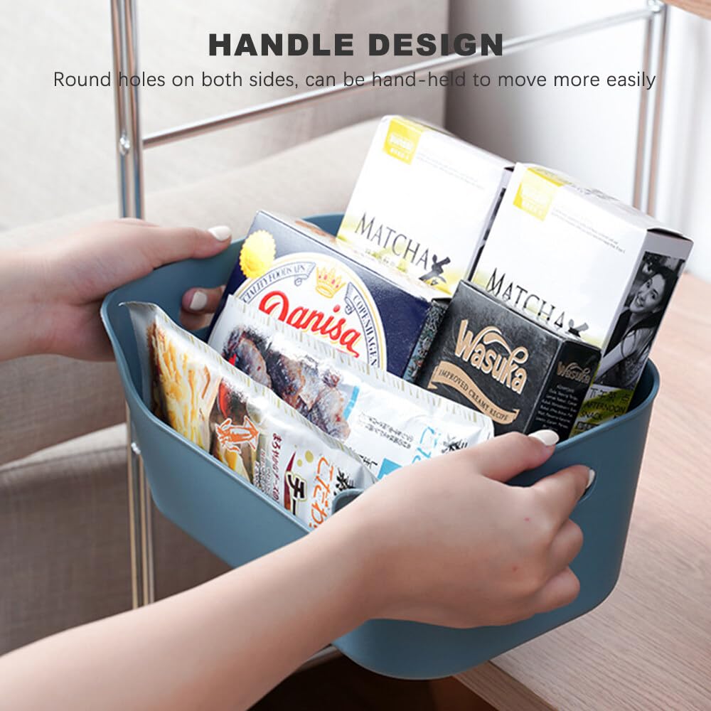 Small Basket, 8PCS Stackable Storage Box, Plastic Organizer Storage Baskets