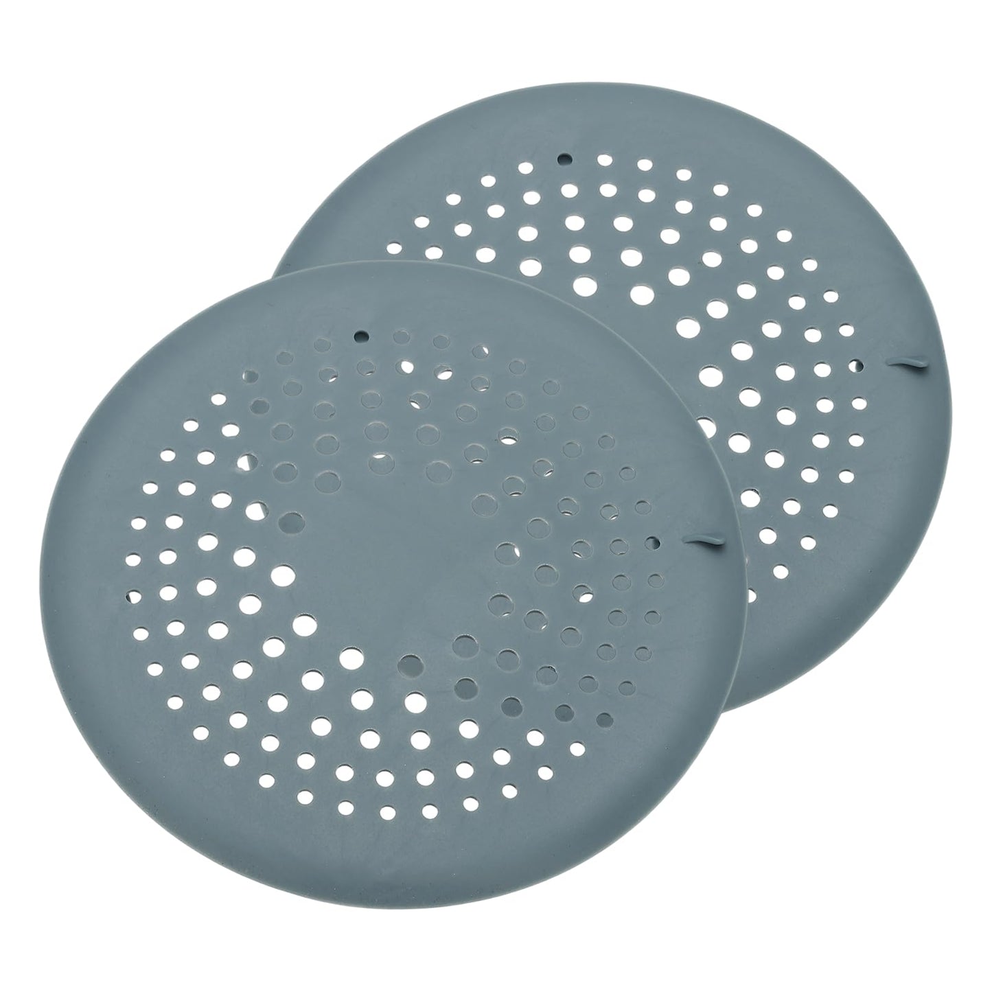 sourcing map 2 Pcs Shower Silicone Drain Cover, 5.9 Inch Shower Hair Catcher Drain Cover for Shower Room Bathtubs Kitchen Sink Laundry Room