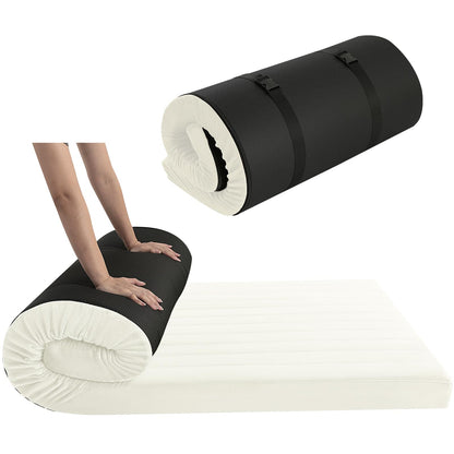 MeMoreCool Roll Up Floor Mattress Double 190x135cm, Beige