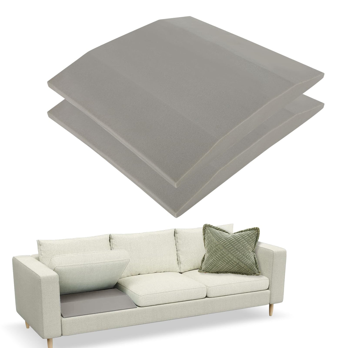 Sofa Cushion Support for Sagging Seat, Sagging Sofas Support 50cm x 50cm, Sofa Support Boards Are Made of High-Density Foam, Square, Enhanced Comfort