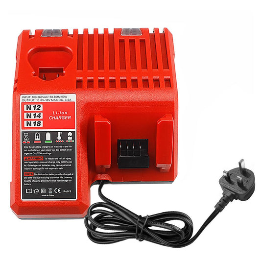 Rapid Charger Replacement for Milwaukee M-12 M-18 Lithium Ion Battery 48-59-1812 48-11-2420 48-11-1815 48-11-1840 48-11-1841 48-11-1850