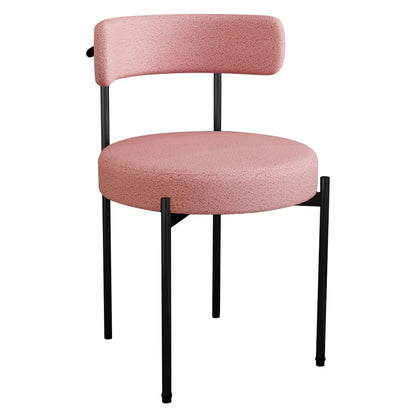 YEEFY Desk Chair No Wheels Vanity Chair Comfy Accent Chair for Living Dining Room Bedroom Home Office Mid Century Modern Upholstered Armless Chair