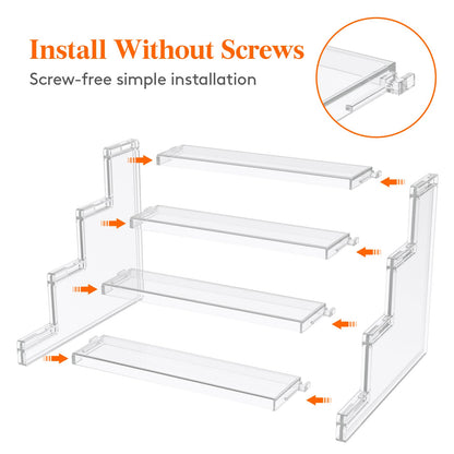 Lifewit Perfume Stand Organiser, 4 Tier Clear Plastic Fragrance Storage for Vanity, Makeup Cosmetics Skincare Aftershave Holder Desktop