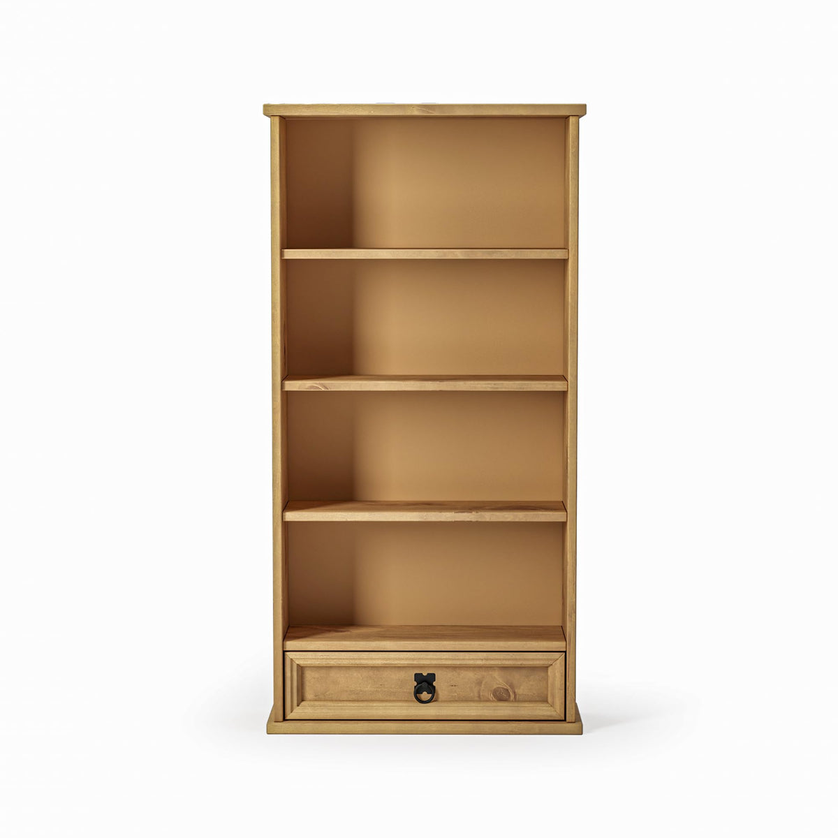 Mews Corona 1 Drawer DVD/CD Rack Bookcase Storage Unit Mexican Style Solid Pine with Wax Finish