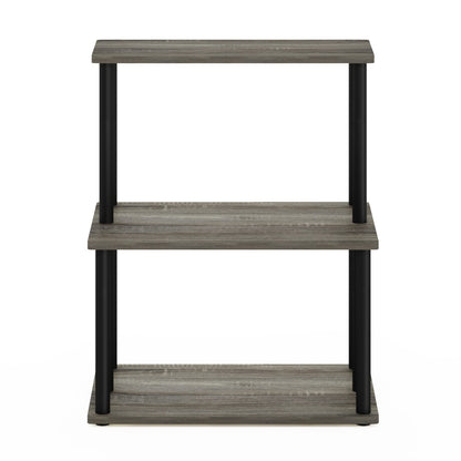 Furinno TURN-N-TUBE Printer Stand, 3-Tier Printer Table with with Storage Shelf, Open Frame Standing Shelf, for CPU, Office Supplies, Home Office