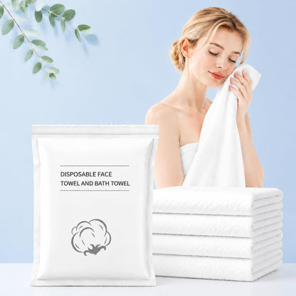 ERHAOG Disposable Bath Towels, 6 Pcs Large Travel Bath Towel 55 * 28 Inches, Travel Essentials Compressed Towel