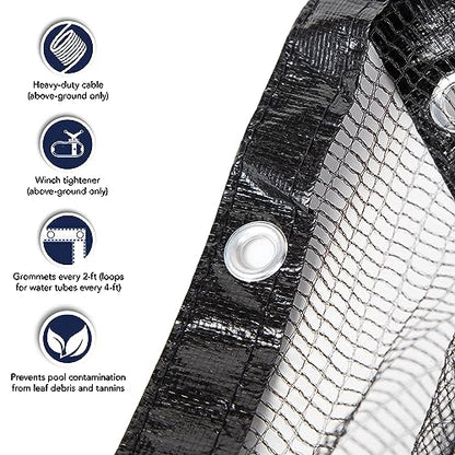 Blue Wave 16-ft x 32-ft Rectangular Leaf Net In Ground Pool Cover