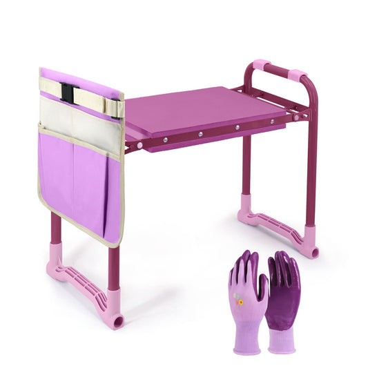 Colwelt Garden Kneeler and Seat Upgraded, Garden Kneeler Stool with Soft Wider Kneeling Pad, Foldable Garden Bench Stool with Tool Pouch, EVA Foam Pad