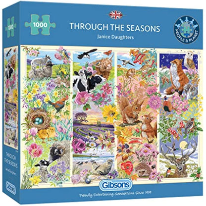 Gibsons Through the Seasons 1000 Piece Jigsaw Puzzle for Adults| Nature Wildlife Puzzle | Sustainable Premium 100% Recycled Board | Great Gift | Gibsons Games