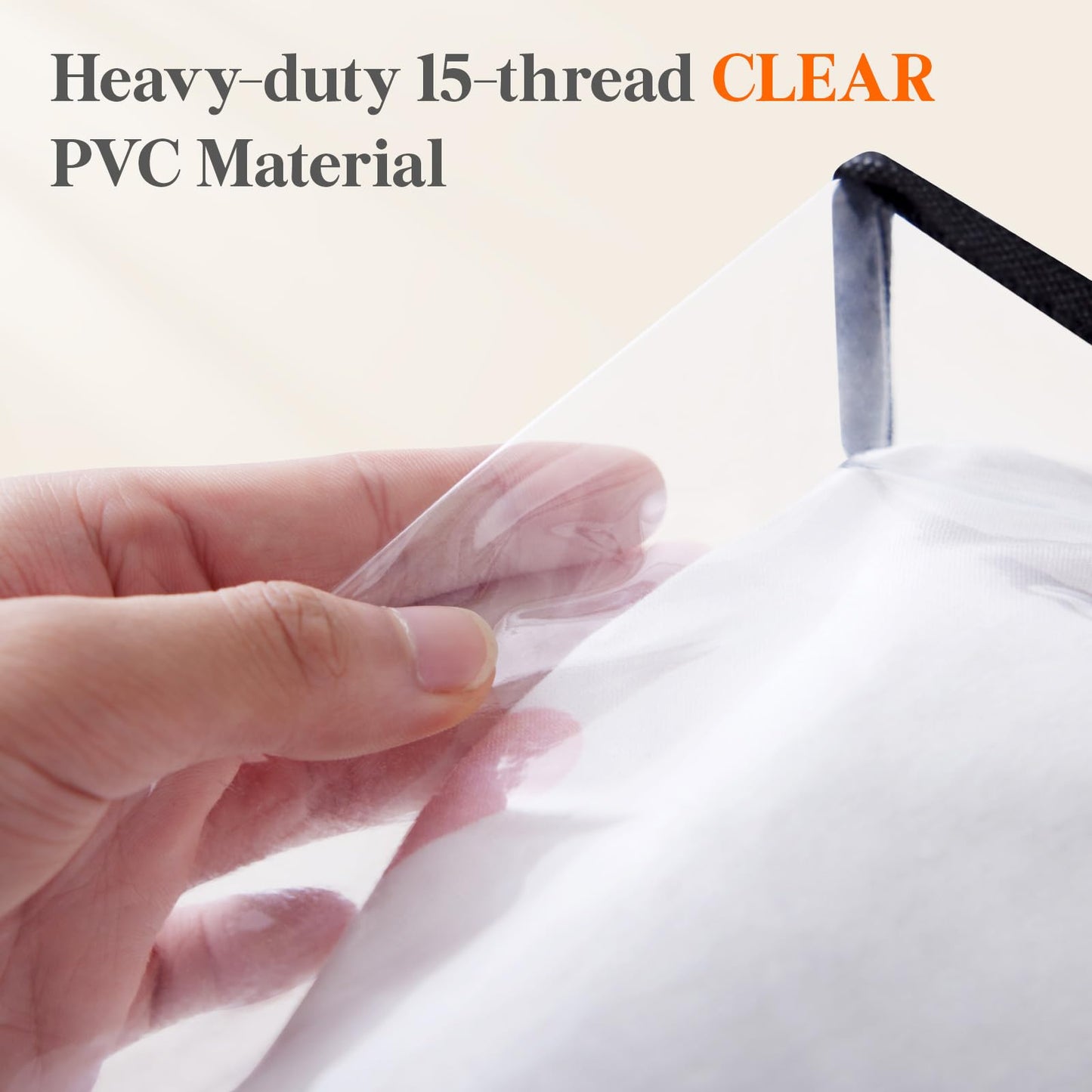 Lifewit 8 Pack Clear Storage Bags, 60L Plastic Clothes Storage Bags