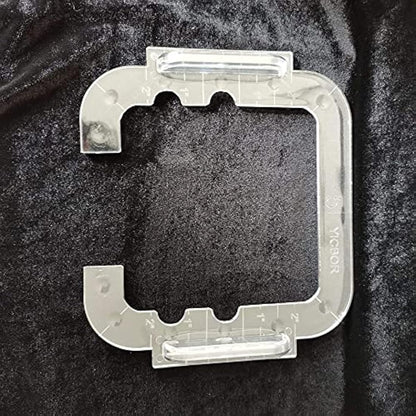 Free Motion Quilting Template Set with Quilting Frame for Domestic Sewing Machine #FMQ Grip 5
