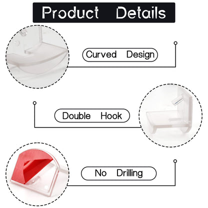 10 Pack Adhesive Hat Holder Cap Hook for Wall Mount No Drilling Hat Rack