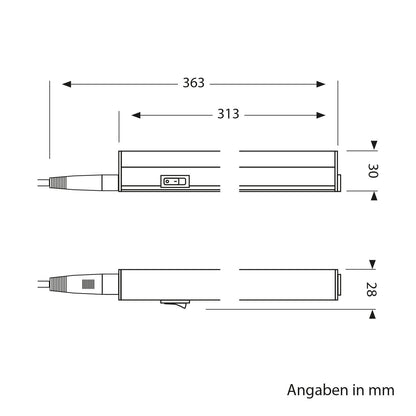 Parlat LED Under-Cabinet Lights Rigel, Each 31.3cm, 40cm Cable, Each 397lm, Warm-White, Set of 4, BS