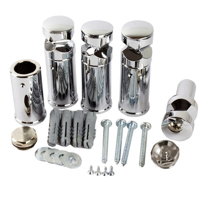 Myhomeware Set of Universal Bracket for Heated Towel RAIL Radiator Flat Or Curved With Plugs